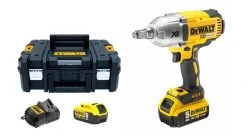 Clé à choc sans fil DeWalt DCF899HP2 - Set clé à choc Li-Ion 18V (2x batterie 5.0Ah) dans TSTAK - 950Nm - 1/2"- moteur brushless - DCF899HP2-QW