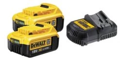 Kit de démarrage sans fil DeWalt starterset 18V 2x4.0Ah batterie+chargeur- DCB105 +DCB105