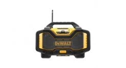 Radio de chantier sans fil DeWALT DCR027 - Radio de chantier Li-Ion 18V DAB+ - avec fonction chargeur - sur secteur & batterie - DCR027-QW