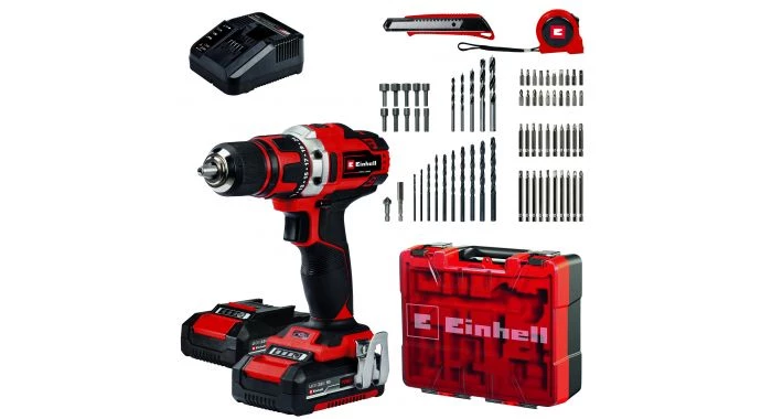 Perceuse visseuse sans fil Einhell TE-CD 18/40 Li kit - Set perceuse visseuse Li-Ion 18V (2x batterie 2,0Ah) + set d'accessoires (69pcs) 3 Perceuse visseuse sans fil Einhell TE-CD 18/40 Li kit - Set perceuse visseuse Li-Ion 18V (2x batterie 2,0Ah) + set d'accessoires (69pcs)