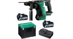 Marteau perforateur sans fil HiKOKI DH18DBLWPZ Batterie Li-Ion 18V Set de marteaux rotatifs SDS-Plus (2x 5,0Ah) en HSC - 2.2J - sans balais