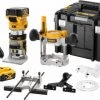Affleureuse sans fil DeWALT DCW604P2-QW - Set défonceuse / affleureuse Li-Ion 18V XR (2x 5,0Ah) dans TSTAK - 30mm
