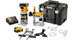 Affleureuse sans fil DeWALT DCW604P2-QW - Set défonceuse / affleureuse Li-Ion 18V XR (2x 5,0Ah) dans TSTAK - 30mm