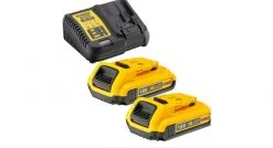 DeWALT Soldes 2022 23 Kit de démarrage sans fil DeWalt DB115D2 Set de démarrage 18V Li-Ion (2x batterie 2.0Ah) + chargeur - DCB115D2-QW