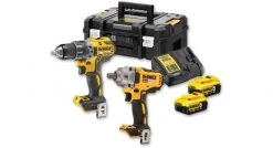 Pack outils sans fil DeWalt DCK2077P2T - Set perceuse visseuse (DCD791) & Boulonneuse (DCF894) Li-Ion 18V (2x batterie 5.0Ah) dans TSTAK