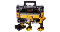 Pack outils sans fil DeWalt DCK211D2T combinaison perceuse visseuse à batteries XR 10,8V (DCD710) & visseuse à chocs (DCD815) (2 x 2,0Ah) en coffret TSTAK