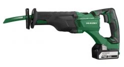 DeWALT Soldes 2022 28 Scie sabre sans fil HiKOKI CR18DBLWJZ Set de scie sabre sans fil Li-Ion 18 V (2x 5,0Ah) dans un boîtier - Brushless